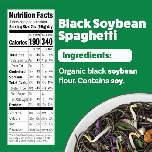 Explore Cuisine Organic Black Bean Spaghetti, 8 oz, Pack of 6