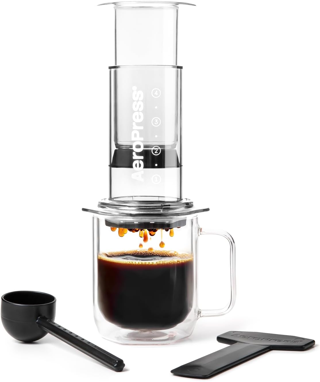 AeroPress Original Coffee Press, French Press, Pour-Over & Espresso Style | All-in-One Manual Coffee Maker, 2-Minute Brew, Less Bitterness, More Flavor, Portable, Travel & Camping