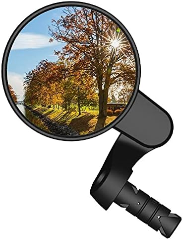 2022 New Bar End Bike Mirror, 80mm Crystal UHD Automotive Grade Glass Lens E-Bike Mirrors, Scratch Resistant, Safe Rearview Mirrors