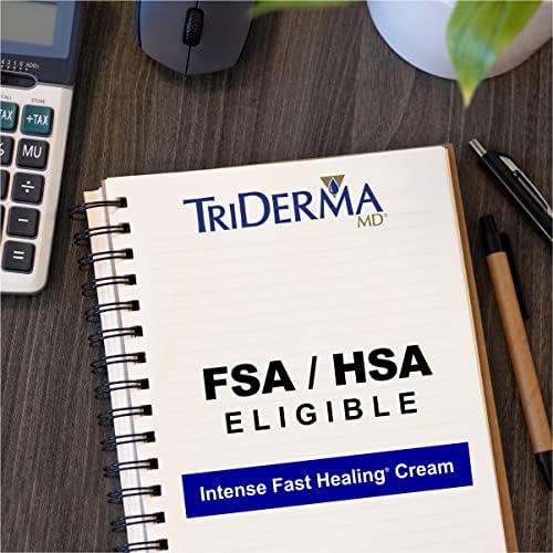 TriDerma Intense Fast Skin Healing Cream for Hard-to-Heal Skin Irritations, Sores, Rashes, Dry, Cracked Hands, Cuts, Chafing, Burns