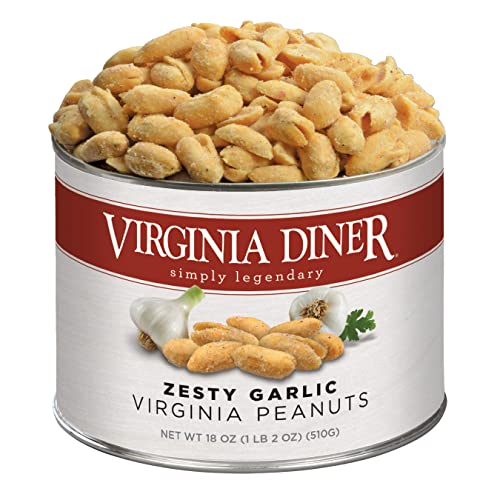 Virginia Diner Zatarain's Spicy Cajun Peanuts - Gourmet Cajun Peanuts Non-GMO, Preservative Free Gifts from Virginia Since 1929-18 Oz Can