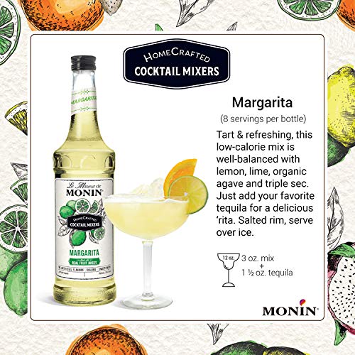Monin - HomeCrafted Dragon Fruit Cosmo Cocktail Mix, Ready-to-Use Drink Mixer, Strawberry & Pear Blend, Made with Natural Flavors & Real Fruit Juice