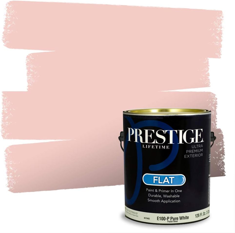 PRESTIGE Paints Exterior Paint and Primer In One, 1-Gallon, Satin, Comparable Match of Sherwin Williams* Grenadine*