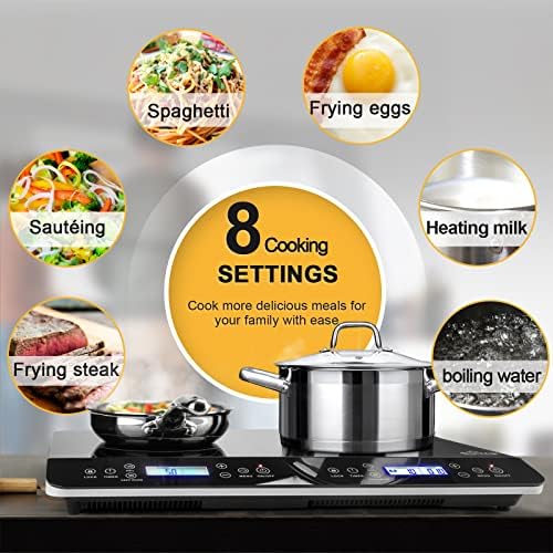 Duxtop LCD Portable Double Induction Cooktop 1800W Countertop Burner 9620LS