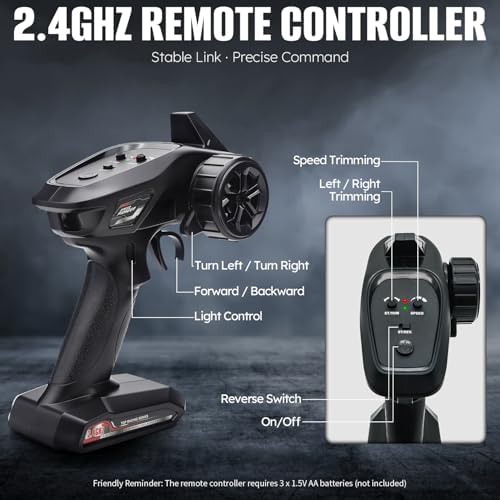 1:16 RC Cars for Adult,45km/h 4WD Off-Road Remote Control Car All-Terrain Fast RC Truck with Two 1500mAh Batteries