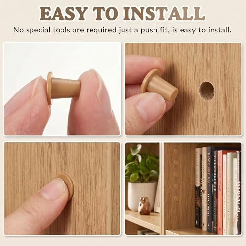240 Pcs White Hole Plugs Covers Caps Compatible with IKEA Kallax Bookcase Cabinet Shelving 3.5mm Furniture Hole Fillers Compatible with Billy Bookshelf for a Seamless Built in Look