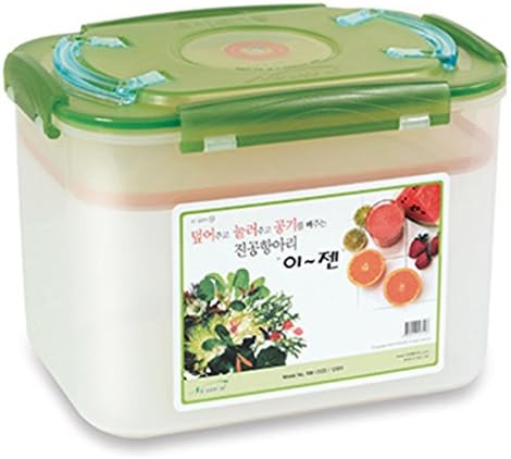 Premium Kimchi, Sauerkraut Container Probiotic Fermentation with Inner Vacuum Lid (Earthenware Brown, 0.45 gal/ 1.7L)