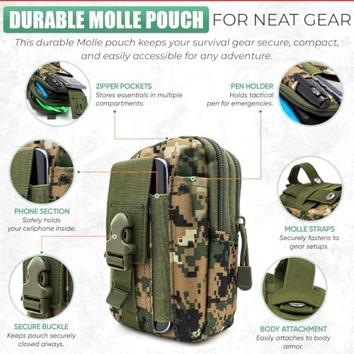 Survival Kit with Emergency Gear for Camping, Hiking & Outdoor Survival