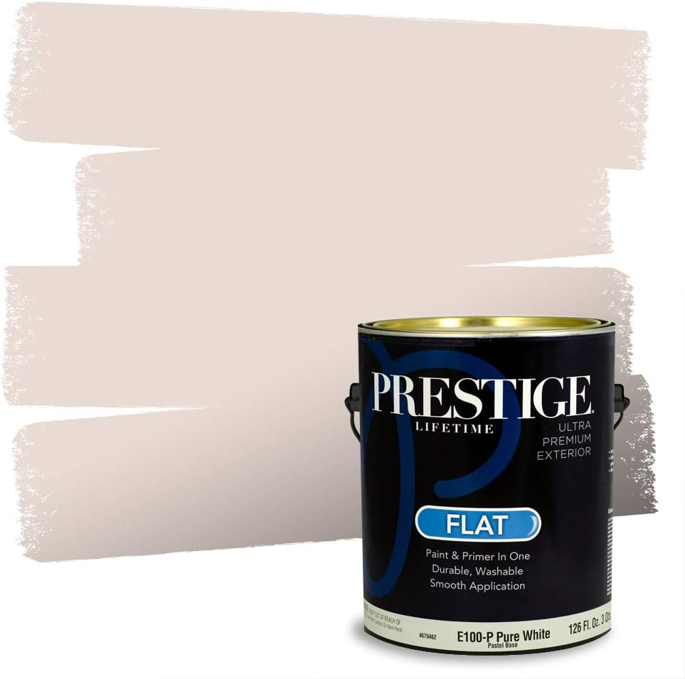 PRESTIGE Paints Exterior Paint and Primer In One, 1-Gallon, Semi-Gloss, Comparable Match of Sherwin Williams* French Roast*