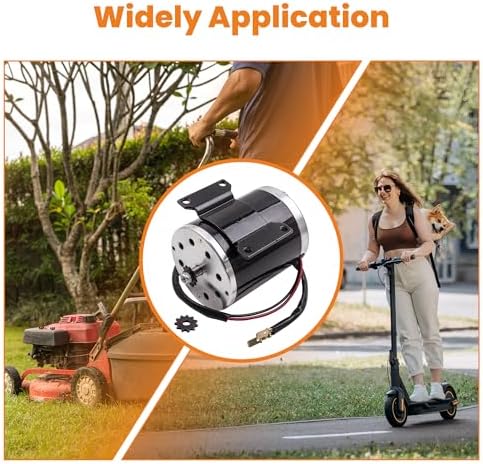 maXpeedingrods 500W 24V DC Brush Electric Motor ZY1020 with Bracket 2500RPM