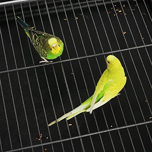 Topeakmart Wrought Iron Large Flight Parrot Bird Cage with Rolling Stand for Multiple Parakeets Conure Cockatiel Cage