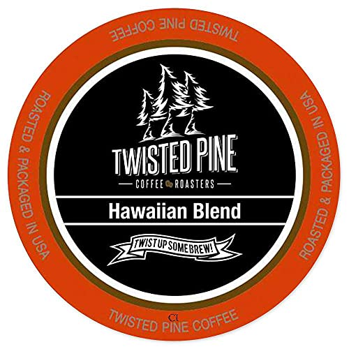 Twisted Pine Coffee Hawaiian Kona Blend, Medium Roast, Single-Serve Cups for Keurig K-Cup Brewers, 24 Count