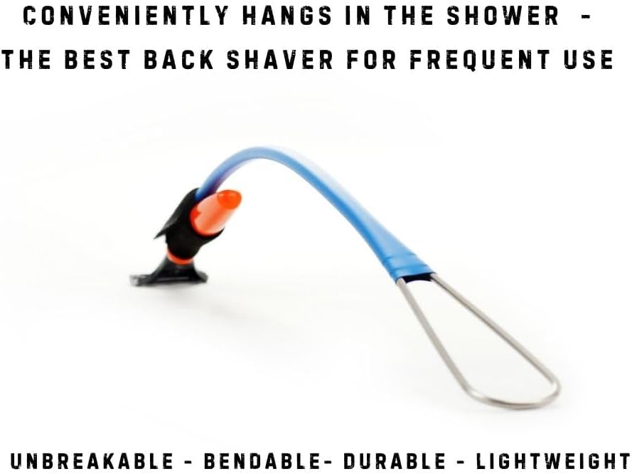 The Best!! Back Hair Shaver - Back Hair Razor - Razor Extension Handle | DIY Hair Shaver, Universal Razor Use, Bendable Handle