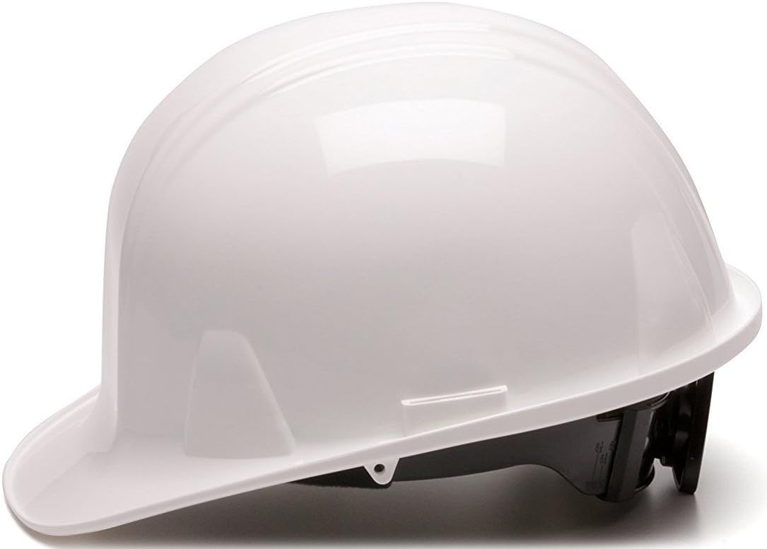 Pyramex SL Series Cap Style Hard Hat with 4 Point Ratchet - Durable HDPE Shell for Reliable Impact Protection, Rain Trough, Low Profile Design, Lightweight Comfort for All Head Sizes