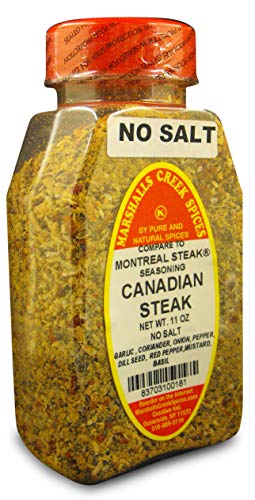 Marshalls Creek Kosher Spices, (st07), CANADIAN STEAK SEASONING NO SALT (COMPARE TO MONTREAL SEASONING ®) 11 oz