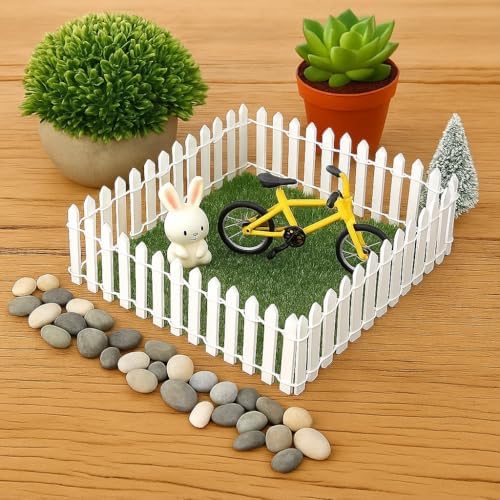 40 Inch Miniature Fairy Garden Fence, Trim for Plant Pot Decor | Micro-Landscape Ornament Small Flower Pot Best Decor Christmas Crafts