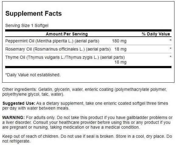 Swanson Peppermint Oil Combination, Enteric-Coated, 100 Softgels | Effective Relief from Occasional Mild Gas and Indigestion