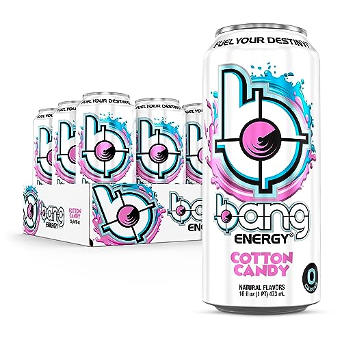 Bang Energy Cotton Candy, Sugar-Free Energy Drink, 16-Ounce | Pack of 12