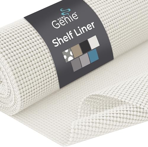 HOME GENIE Shelf Drawer and Cabinet Liner, Non Adhesive, 12x20 Soft Gray