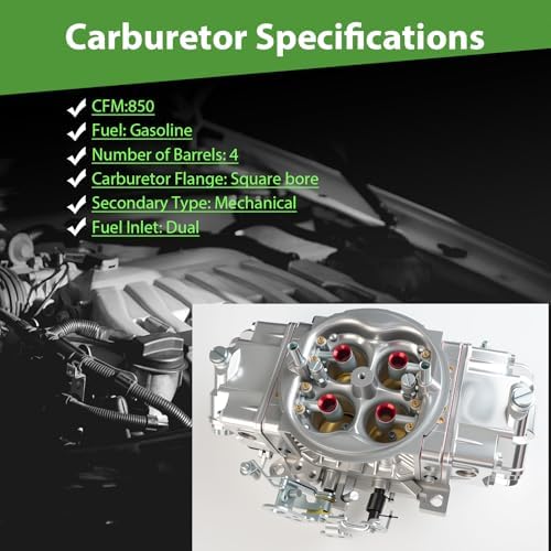 BR-67201 4 Barrel 850 CFM For Holley Brawler Carburetor Double Pumper Mechanical