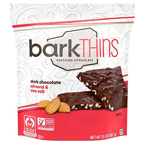 Bark Thins Toasted Coconut with Almonds Dark Chocolate Snacks, 4.7 Ounce - 12 per case.