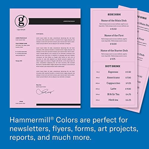 Hammermill 102269 Recycled Colored Paper, 20lb, 8 1/2 x 11, Lilac, 500 Sheets/Ream