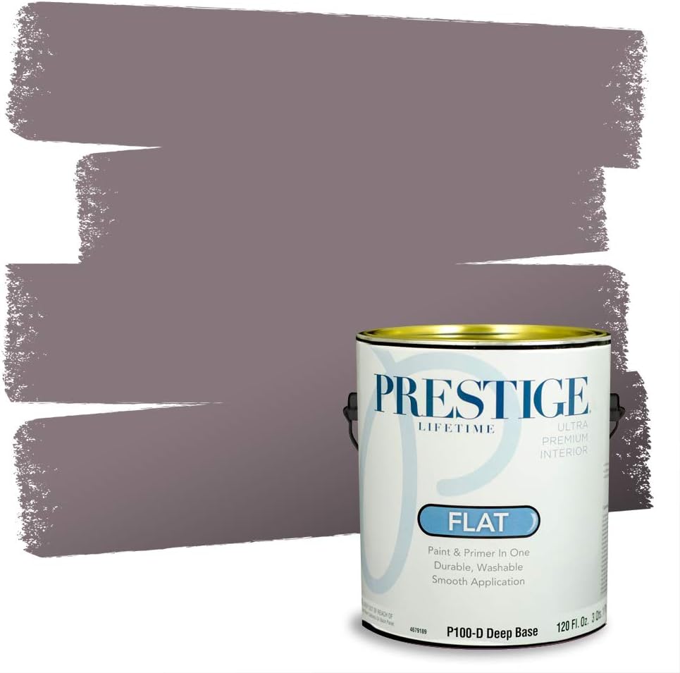 PRESTIGE Paints Exterior Paint and Primer In One, 1-Gallon, Satin, Comparable Match of Sherwin Williams* Ash Violet*