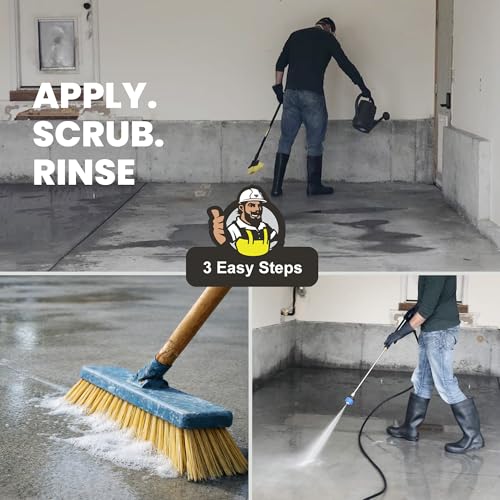 PowerEtch Acid-Free Concrete Etcher & Cleaner – Opens Pores, Boosts Porosity & Improves Adhesion for Sealers, Paints