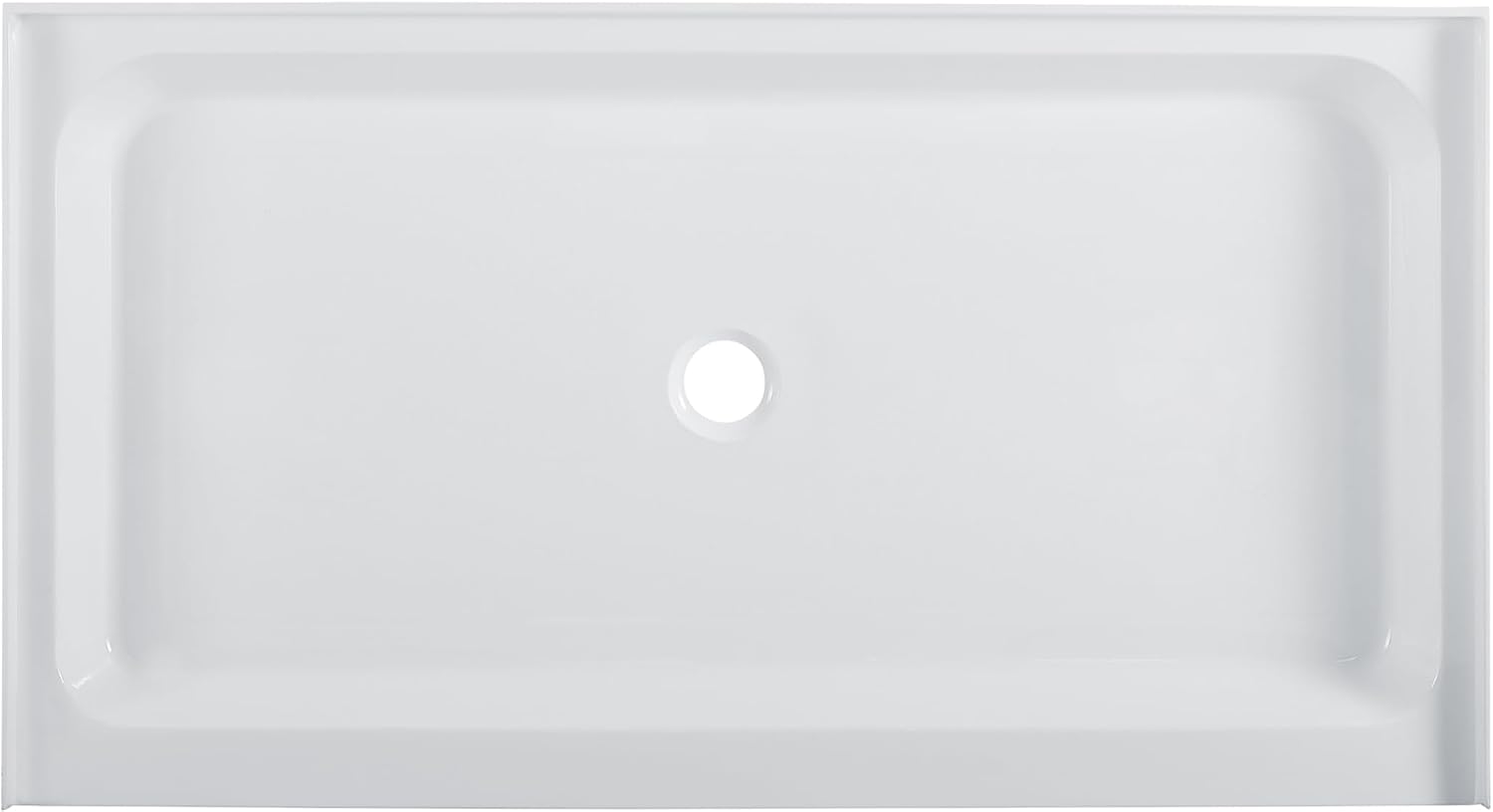 Voltaire 60" x 32" Single-Threshold, Right-Hand Drain, Shower Base in Gray