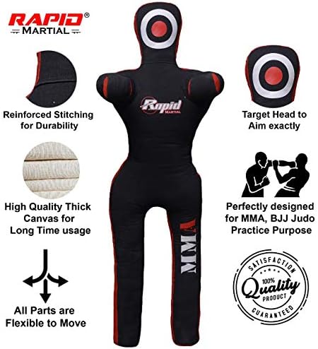 Brazilian Jiu Jitsu MMA Grappling Submission Throwing Dummy for Judo Karate & self Defence Training.- UNFILLED 5 Feet…