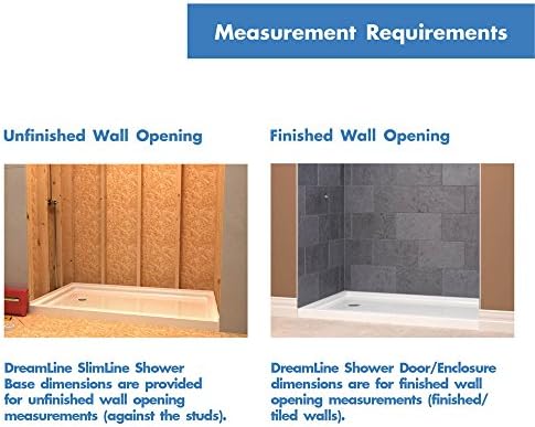DreamLine SlimLine 34 in. D x 54 in. W x 2 3/4 in. H Center Drain Single Threshold Shower Base in Black, DLT-1134540-88