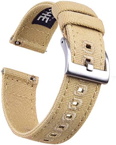 Ritche Christmas Gift Canvas Vintage Quick Release Watch Band 18mm 20mm 22mm 24mm Replacement Watch Straps for Men Women, White Elephant Gifts, Stocking Stuffers for Men, Father's Day gifts