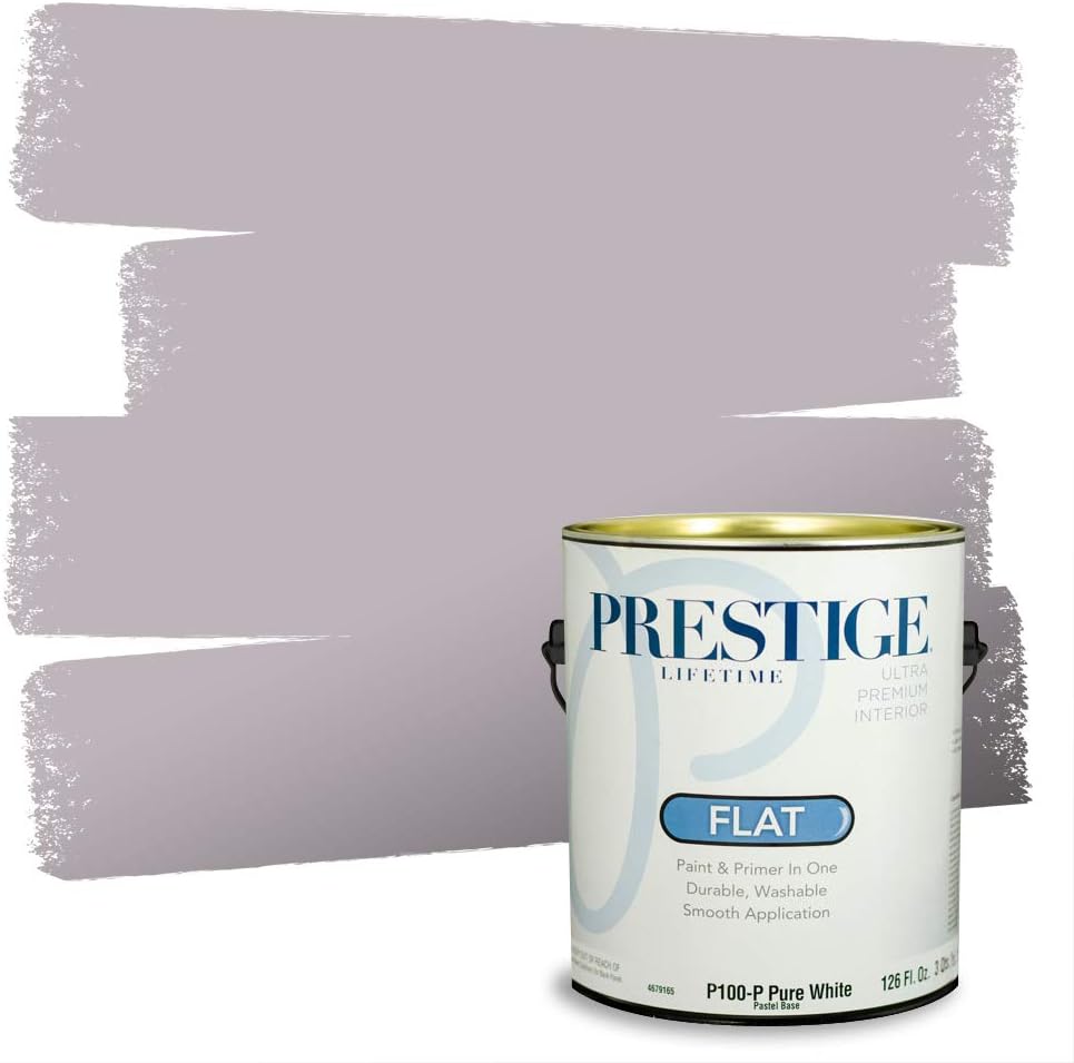 PRESTIGE Paints Exterior Paint and Primer In One, 1-Gallon, Satin, Comparable Match of Sherwin Williams* Ash Violet*