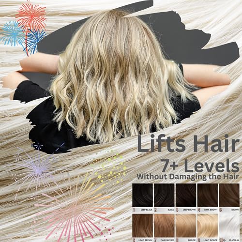 Perfect Blonde Hair Bleach Toner Lightener Powder Lightening Kit 30 Volume 800 ml Developer & Brush & Gloves - Made in Italy by Blond Forte