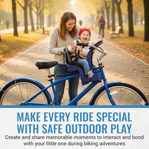 KaZAM Front-Mounted Child Bike Seat – Kangaroo & Wallaby Models with Padded Front Bumper/Dashboard