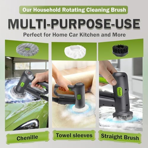 Electric Spin Scrubber Cordless, 2 Speeds Power Cleaning Brush
