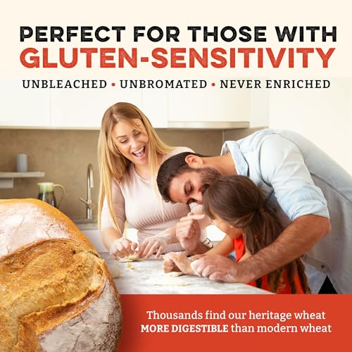 Sunrise Flour Mill Heritage Organic White Flour | USDA Organic All Purpose Flour Unbleached - Non-GMO, Kosher, Grown Without Glyphosate