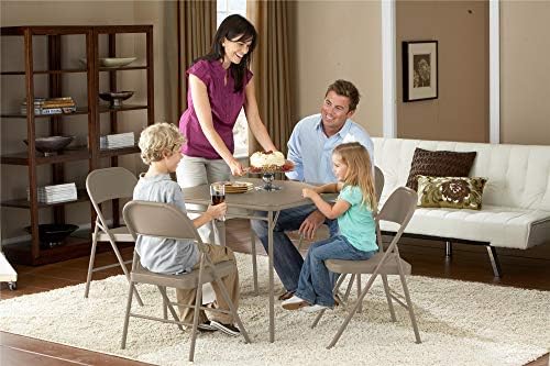 Cosco All Steel Folding Chair Antique Linen (4-pack)