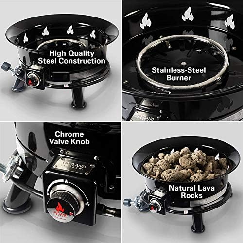Outland Living Firebowl Smokeless Fire Pit, Round Outdoor Portable Propane Gas Fire Pit with UV and Weather Resistant Durable Cover