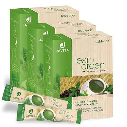 Lean + Green Japanese Matcha Green Tea Mix by Javita – Premium Instant Green Tea & Herbs – Daily Metabolism