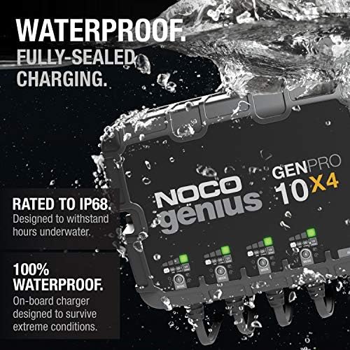 NOCO GENPRO10X4 12V 40A 4-Bank OnBoard Marine Battery Charger & Maintainer