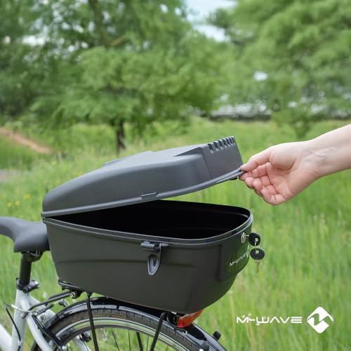 M-Wave Unisex's Amsterdam Bicycle Top Case-Black, Large | bike-panniers-and-rack-trunks