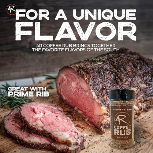 4 Rivers - Smokehouse Brisket Rub - Dry Rub Seasoning for Roasting, Slow-Cooking or Grilling - Premium Blend - Multi-Regional Recipe - Premium Ingredients - 6 oz | Seasoning for Roasting, Slow-Cooking or Grilling, Premium House-Made Blend, Multi-Regional…
