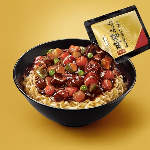 Paldo Fun & Yum Ilpoom Jjajangmen Chajang Noodle Traditional Brothless Chajang Ramen 7.05oz (Pack of 4)