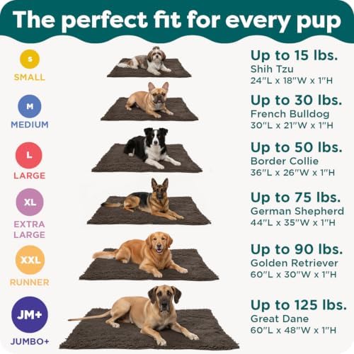 Furhaven 60" x 30" Highly Absorbent Runner Door Mat for Muddy Paws, 100% Washable, Perfect for Entryway, Kitchen