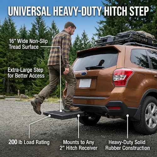 Pet Hitch Step for 2 Inch Trailer Receiver | Dog Hitch Step Help Dogs Get in & Out of Car SUV, Hitch Step for Dog Supports 200lbs