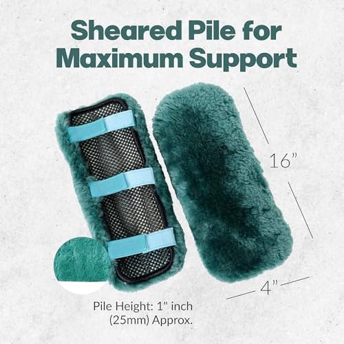 Natural Sheepskin Wheelchair Armrest Pads, Natural, 16 x 4 in