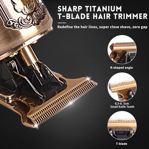 Ufree Beard Trimmer for Men, T-Blade Hair Trimmer, Zero Gap Edger Clippers