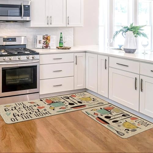 Artoid Mode The Kitchen is The Heart of The Home Kitchen Mats Set of 2
