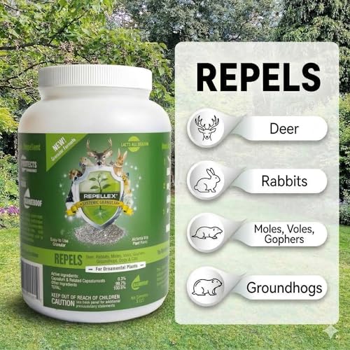 Repels All Animal Repellent Outdoor 3 lbs – Ready-to-Use Granular Formula – Deer & Rabbit Repellent for Lawn